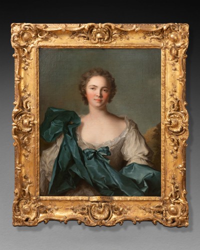 Tableaux et dessins Tableaux XVIIIe siècle - Portrait de la marquise de Pleumartin par JM Nattier, Paris 1742