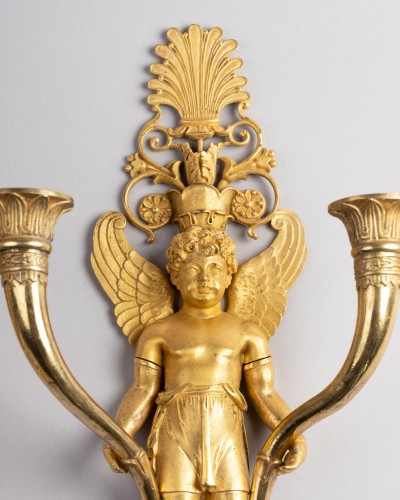 Pair of sconces attributed to Ravrio, Paris, Empire period - Lighting Style Empire