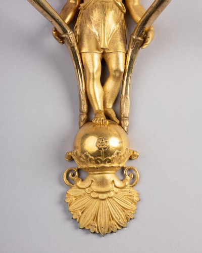 Lighting  - Pair of sconces attributed to Ravrio, Paris, Empire period