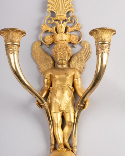 19th century - Pair of sconces attributed to Ravrio, Paris, Empire period