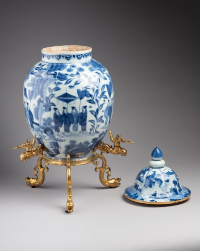 Louis XIV - Rare Japanese porcelain coffee fountain circa 1700