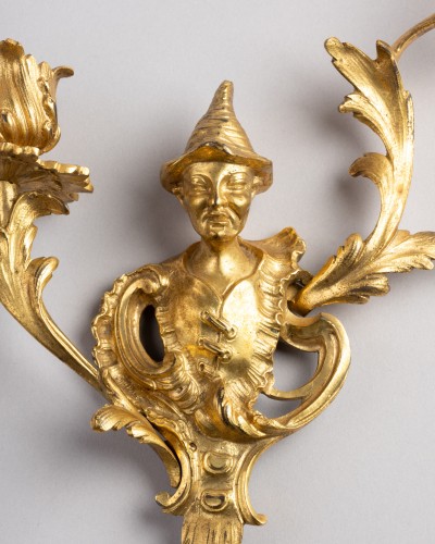 Pair of Chinese Couple Wall Lights, Paris circa 1740 - Lighting Style Louis XV