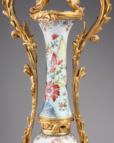 Pair of double bronze-mounted vases, Paris circa 1760 - 
