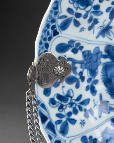 Antiquités - 17th chinese porcelain plate with silver mount