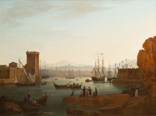 View of the Port of Marseille by Jean-Etienne Constant (1777-1833)