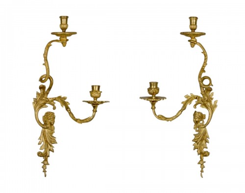 Pair of sconces with cherubs, Paris circa 1720