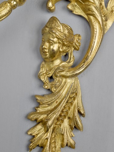 Pair of sconces with cherubs, Paris circa 1720 - Lighting Style Louis XV