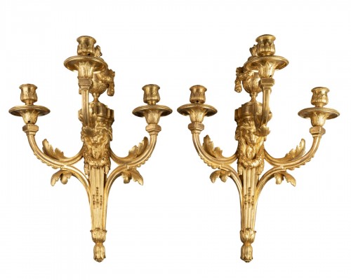 Paire d’appliques aux lions par St Germain, Paris vers 1765