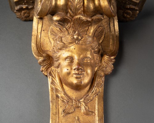Paire de consoles d'appliques en bois doré, Paris époque Régence - Objet de décoration Style Régence