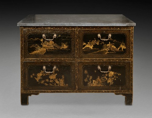Mobilier Commode - Paire de commodes en laque de Chine, Angleterre vers 1780