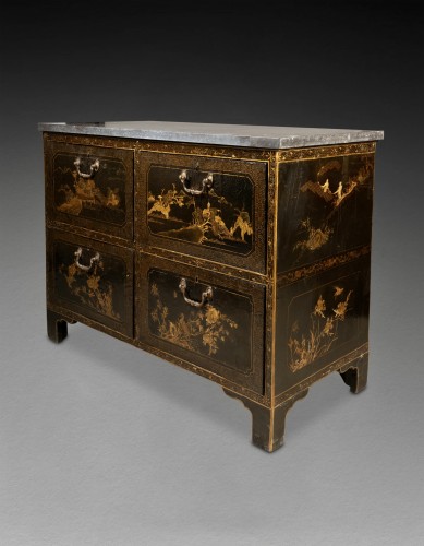 Paire de commodes en laque de Chine, Angleterre vers 1780 - Franck Baptiste Paris
