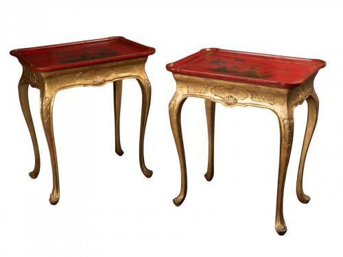 Paire de tables à thé, Angleterre début du 18ème siècle.