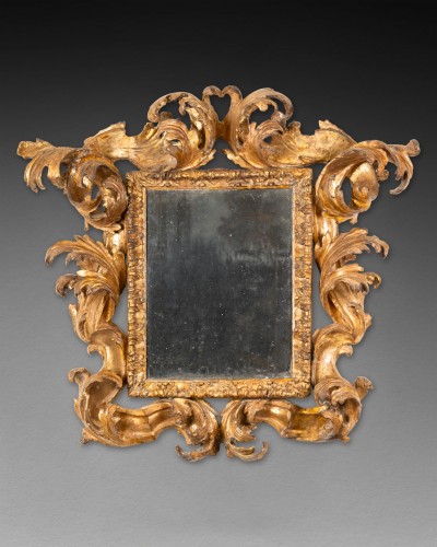 Louis XIV - Miroir rocaille attribuable à Filippo Passarini, Rome vers 1680