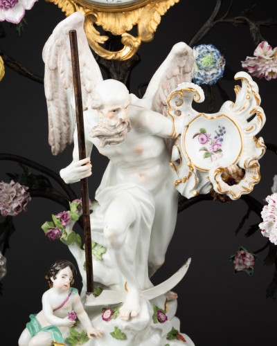 Pendule-candélabre au temps, Paris vers 1760 - Horlogerie Style Louis XV