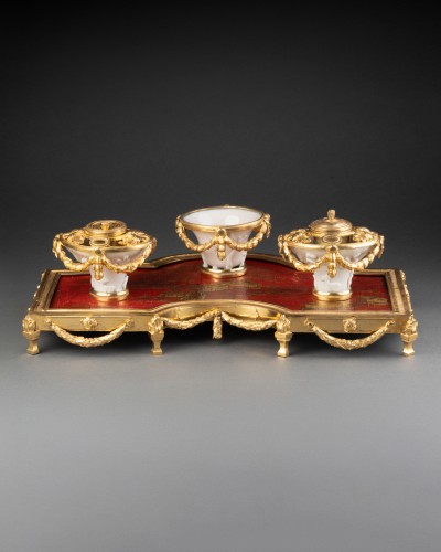 Decorative Objects  - Chinese lacquer and porcelain inkwell, Paris, circa 1770