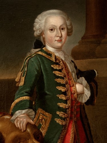 Portrait of the dwarf Nicolas Ferry, known as Bébé, ted to Jean Girardet - Paintings & Drawings Style Louis XV