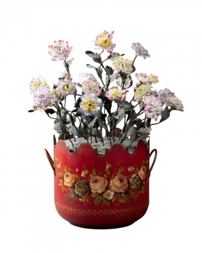 Cooling stand mounted in a floral arrangement, Paris, Louis XVI period