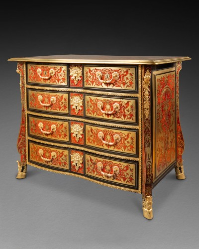 18th century - Boulle marquetry commode by N. Sageot, Paris, Louis XIV period