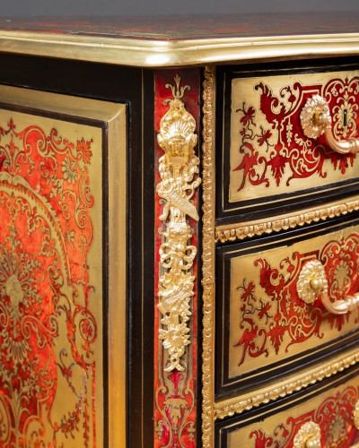 Louis XIV - Boulle marquetry commode by N. Sageot, Paris, Louis XIV period