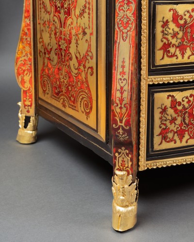Antiquités - Boulle marquetry commode by N. Sageot, Paris, Louis XIV period