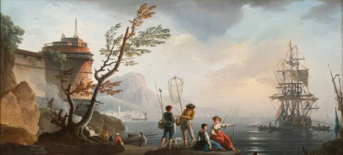 Paintings & Drawings  - Calm and Storm, a pair of seascapes by Lacroix de Marseille, 1773