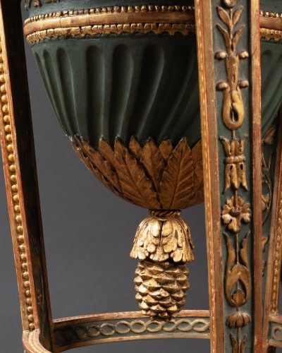 Jardinière en athénienne laquée et dorée, Piémont vers 1800 - Mobilier Style Directoire