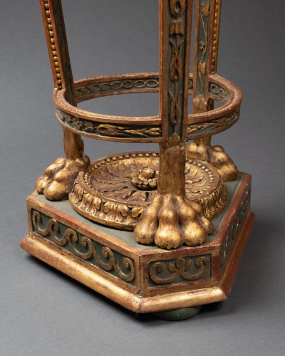 Jardinière en athénienne laquée et dorée, Piémont vers 1800 - Directoire