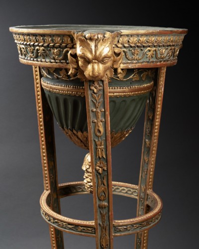 Antiquités - Jardinière en athénienne laquée et dorée, Piémont vers 1800