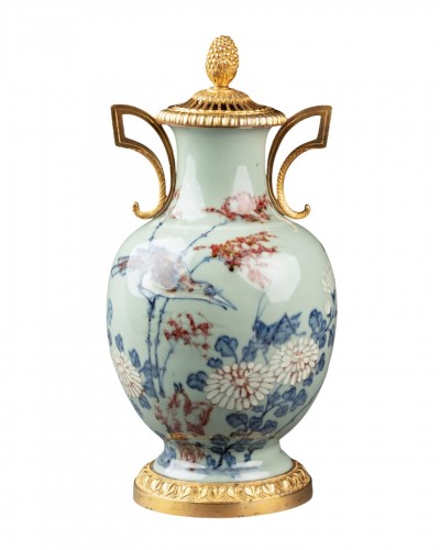Chinese celadon vase mounted,  Paris circa 1780