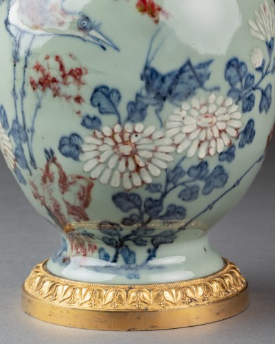 Antiquités - Chinese celadon vase mounted,  Paris circa 1780
