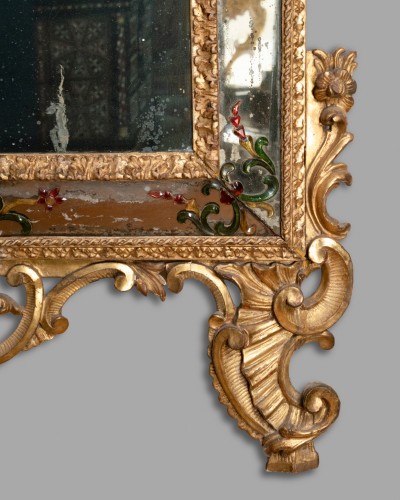 Miroirs, Trumeaux  - Miroir en bois doré et verres de Murano, Venise vers 1750