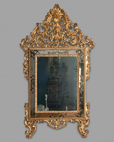 Miroir en bois doré et verres de Murano, Venise vers 1750 - Franck Baptiste Paris