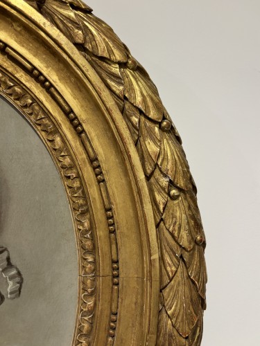 Tableaux et dessins Tableaux XVIIIe siècle - Portrait de roi Louis XV en trompe l’oeil vers 1775