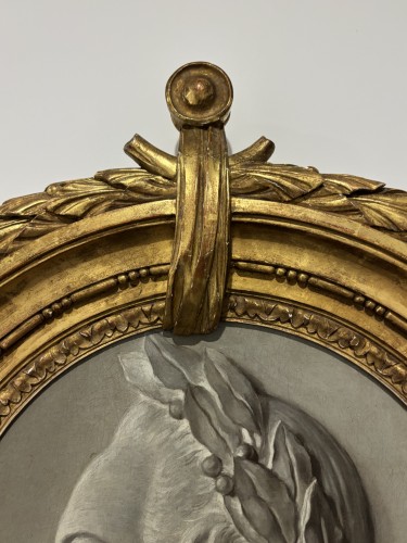 Portrait de roi Louis XV en trompe l’oeil vers 1775 - Louis XV