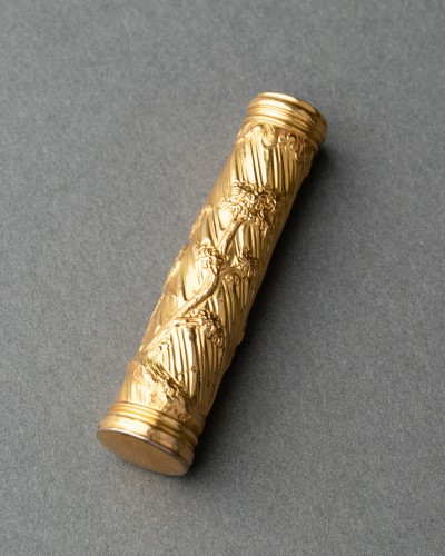 Tire-bouchon en or, vermeil, acier et agate vers 1750 - Louis XV