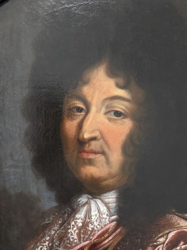 Portrait of Louis XIV, workshop of H. Rigaud around 1694 - Paintings & Drawings Style Louis XIV