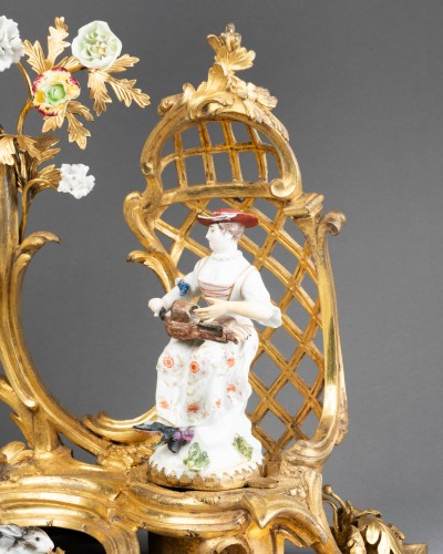 Harlequin and Columbine clock, Paris, circa 1765 - Horology Style Louis XV