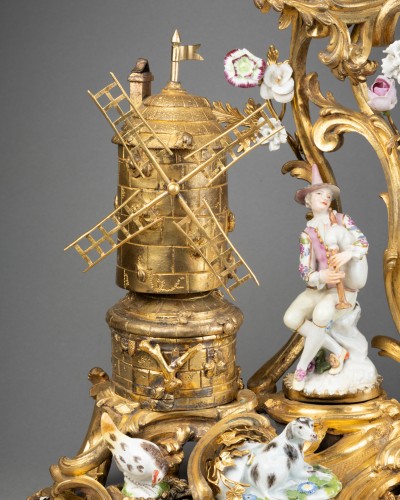 Horology  - Harlequin and Columbine clock, Paris, circa 1765