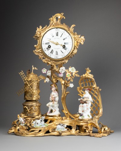 Harlequin and Columbine clock, Paris, circa 1765 - 