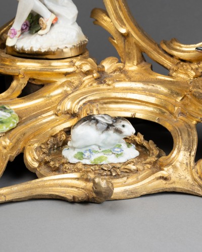 18th century - Harlequin and Columbine clock, Paris, circa 1765