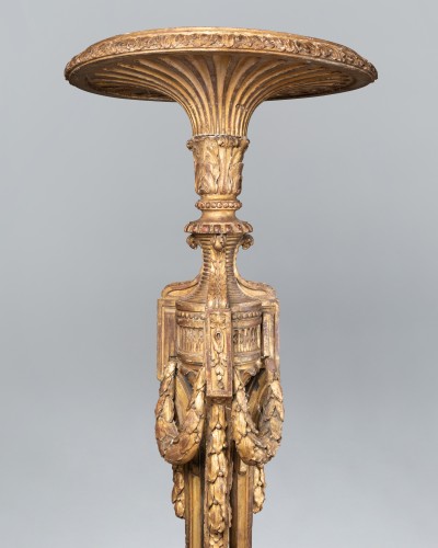 Decorative Objects  - Pair of gilt-wood torchères, Paris, Louis XVI period.