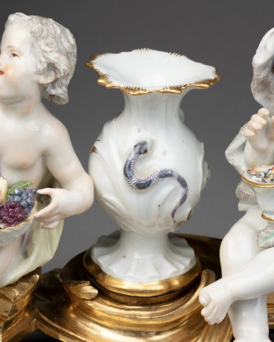Louis XV - Pair of Meissen "Four Seasons" groups, circa 1750