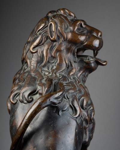 Sculpture Sculpture en Bronze - Lion en bronze provenant de la fontaine de l’Hôtel de ville de Bruxelles