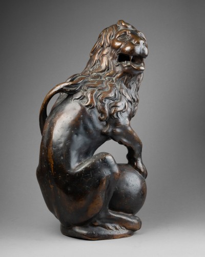 XVIIIe siècle - Lion en bronze provenant de la fontaine de l’Hôtel de ville de Bruxelles