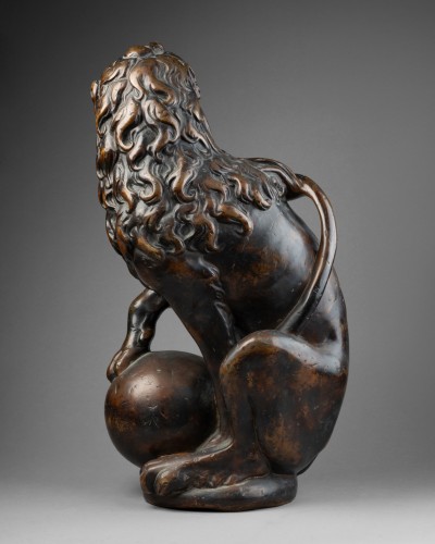 Lion en bronze provenant de la fontaine de l’Hôtel de ville de Bruxelles - Louis XVI