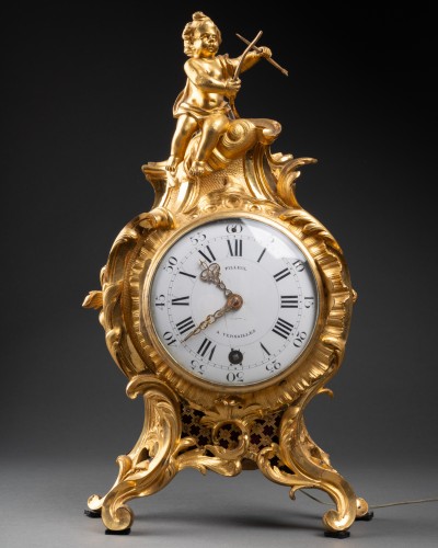 Horology  - Gilt-bronze mantel clock, Paris, Louis XV period