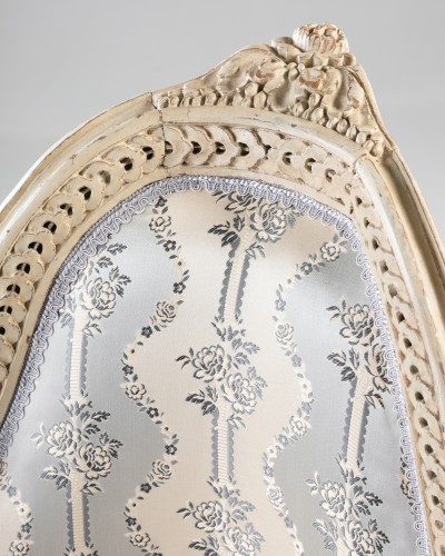 Paire de bergères d’angle par J.B Sené, Paris époque Louis XVI - Sièges Style Louis XVI