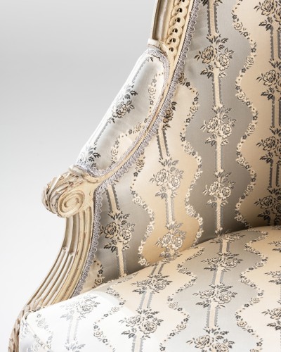 Sièges Fauteuil & Bergère - Paire de bergères d’angle par J.B Sené, Paris époque Louis XVI