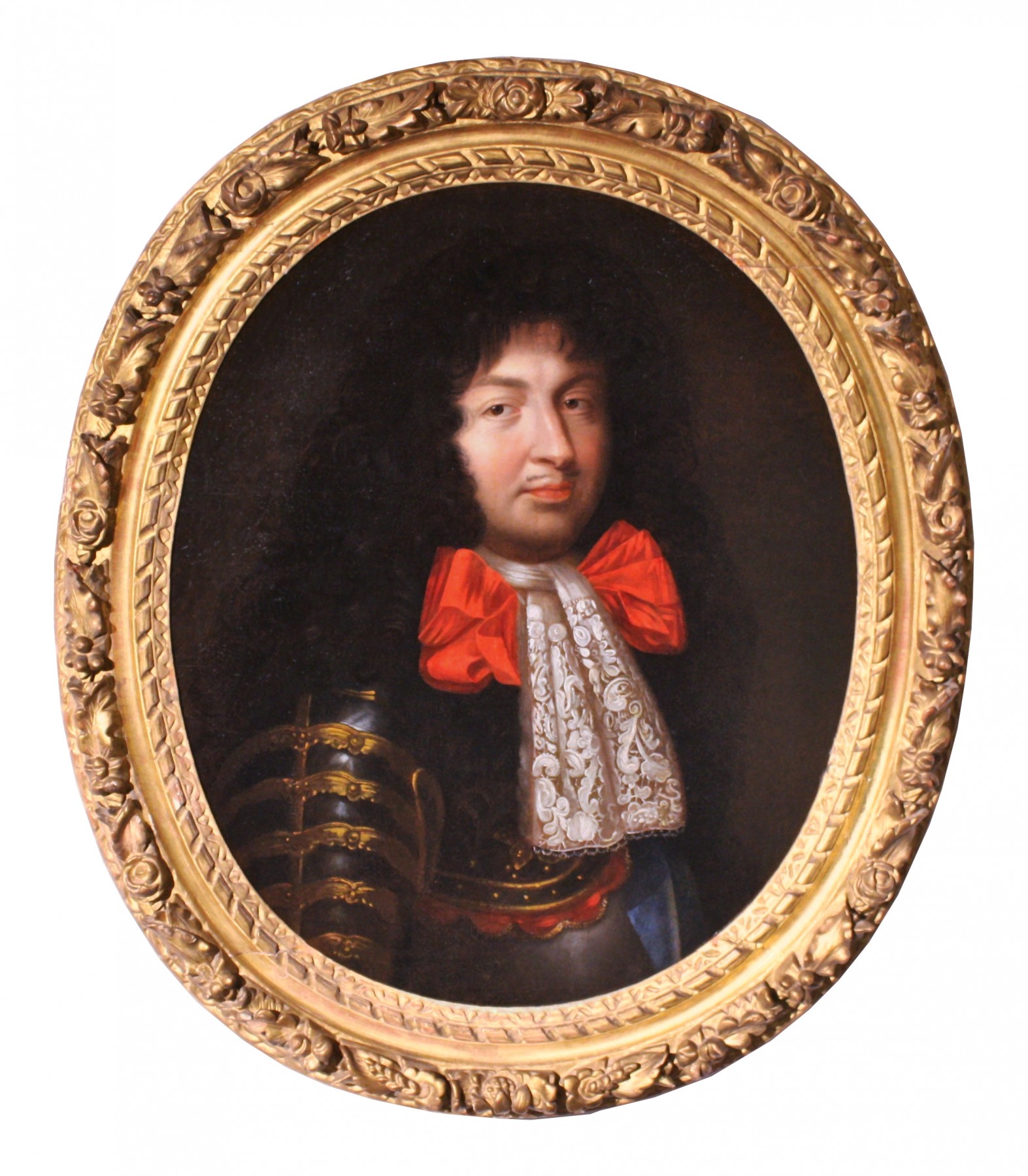 Portrait of King Louis XIV in armor, workshop of Pierre Mignard (1612-1695) - Ref.77467