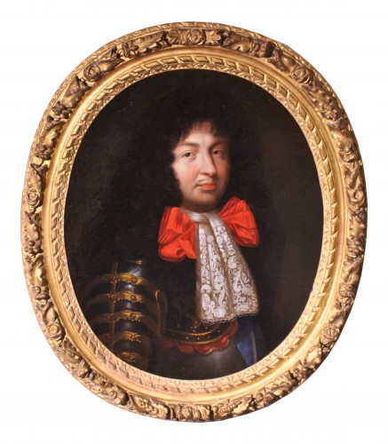 Portrait de Louis XIV en armure, atelier de Pierre Mignard (1612-1695)